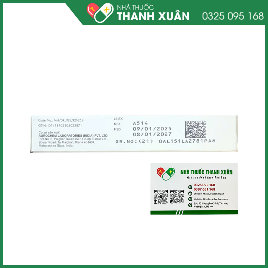 Allucot-N thuốc điều trị các bệnh viêm da, nhiễm khuẩn ngoài da
